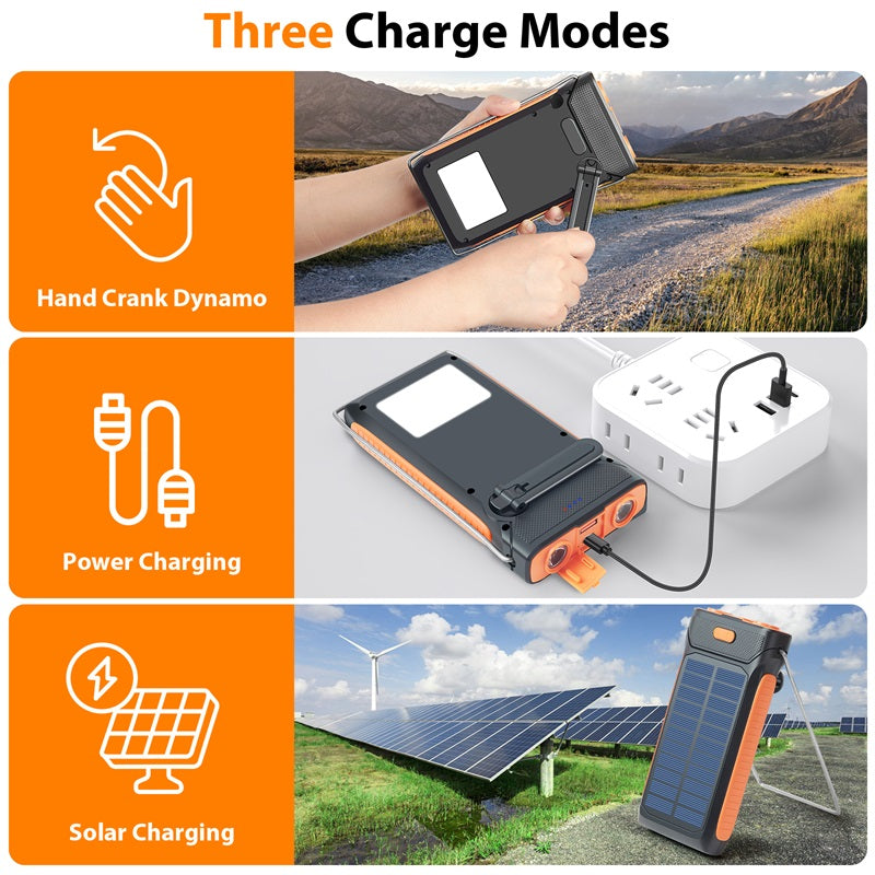 SatStation Hand Crank Solar Power Bank