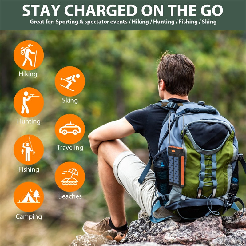 SatStation Hand Crank Solar Power Bank