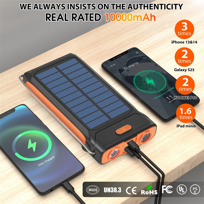 SatStation Hand Crank Solar Power Bank