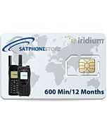 Iridium 600 Minute Global Prepaid Airtime SIM Card